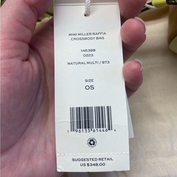 SOLD NWT Tory Burch Mini Miller Raffia Crossbody Bag - Picture 9 of 15